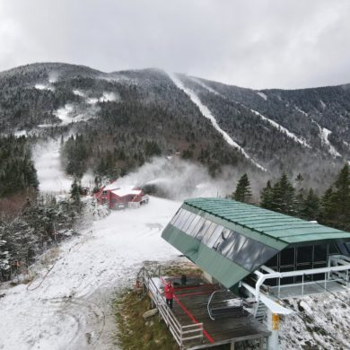 Snow reporter, on the mountain, Sugarbush snow report