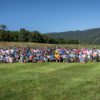 A group of golfers at the Sugarbush Resort Golf Club for the High Fives golf tournament