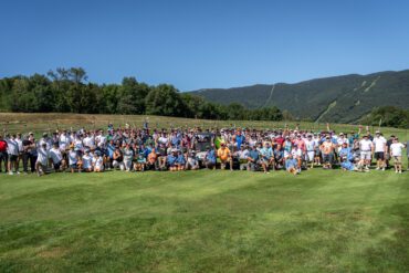 A group of golfers at the Sugarbush Resort Golf Club for the High Fives golf tournament
