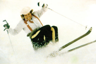 Sparky Potter enjoying some spring skiing (1960s)