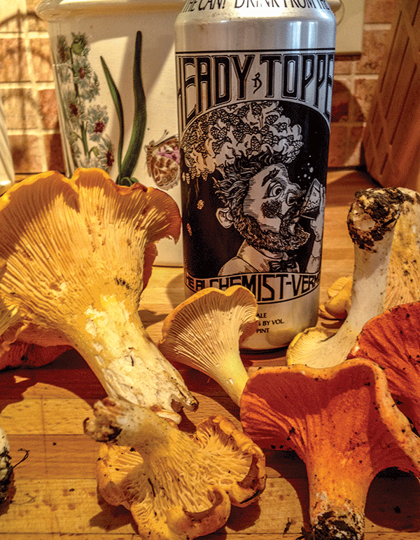 heady topper beer with mushrooms