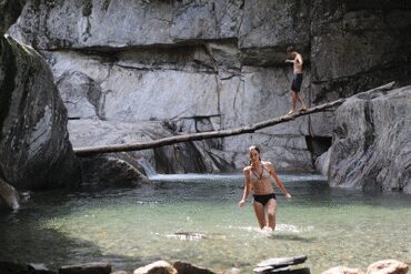 kids swimming warren falls