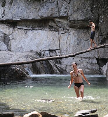kids swimming warren falls