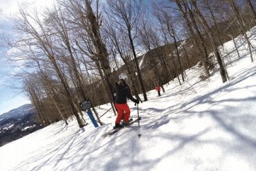 The author studying John Egan's line into Deeper Sleeper.