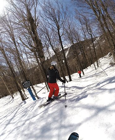 The author studying John Egan's line into Deeper Sleeper.